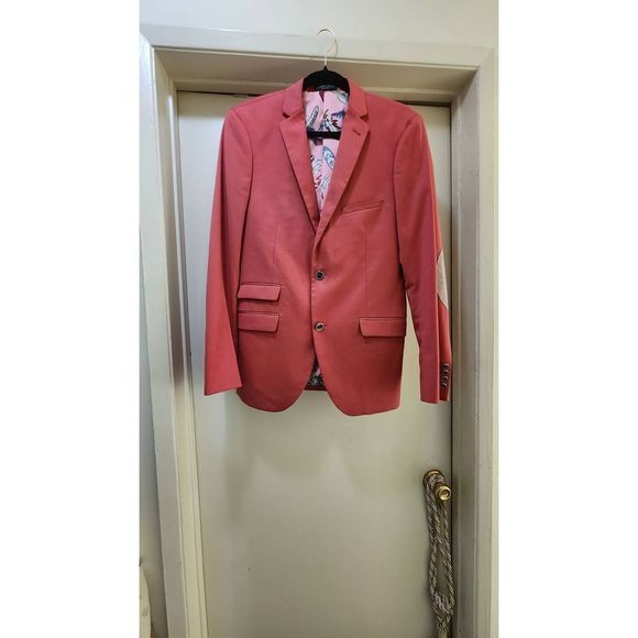 Paisley and Gray Coral SB Two Button Sportcoat w/Elbow Patches, Fully Lined, Cla - Picture 10 of 12